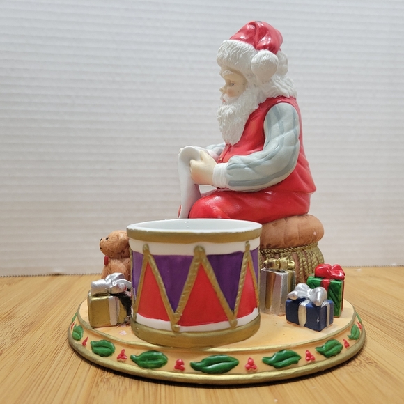 PartyLite Santa Checking His List candle holder Party Lite Santa's List votive - Picture 6 of 13